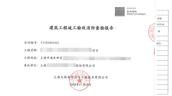 消防查验报告封面